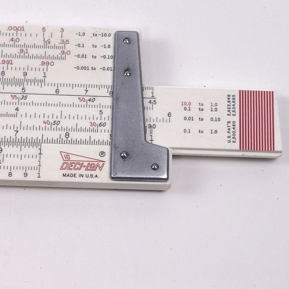 Vintage 1961 Kueffel & Esser 68-1100 Deci-Lon 10 Slide Rule & Leather Case